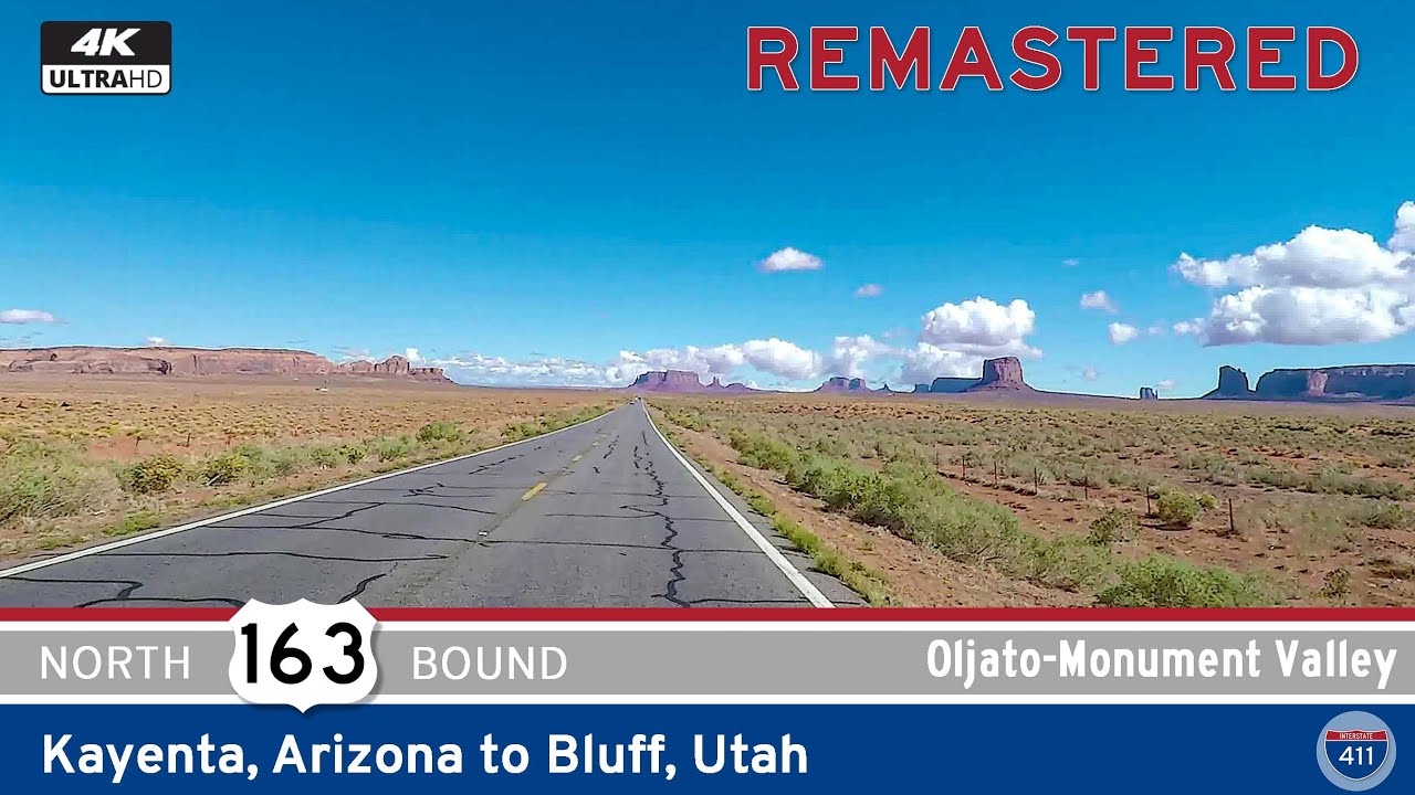 Travel 64 miles through one of the most iconic landscapes in America as U.S. Route 163 takes you from Kayenta, Arizona to Bluff, Utah. Explore Monument Valley, Forrest Gump Point, Mexican Hat, and more on this unforgettable scenic highway.