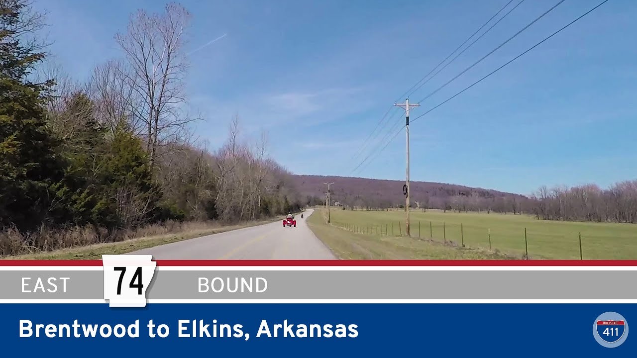 Arkansas Highway 74: Brentwood to Elkins