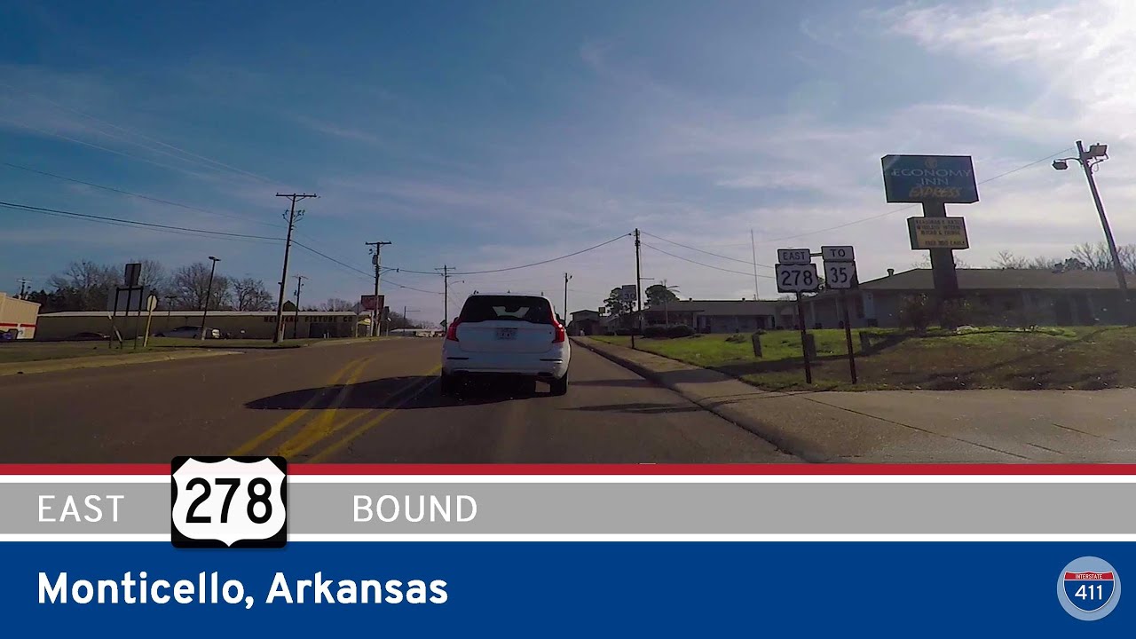 U.S. Highway 278: Eastbound in Monticello – Arkansas