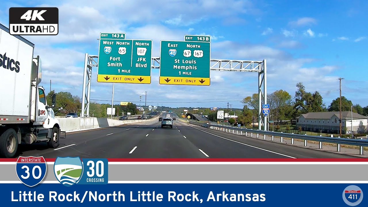 Explore the newly rebuilt 30Crossing corridor in Little Rock and North Little Rock, Arkansas. This video follows I-30 in both directions across the Arkansas River, showcasing new bridges, collector lanes, and interchanges that ease congestion and improve traffic flow through downtown.