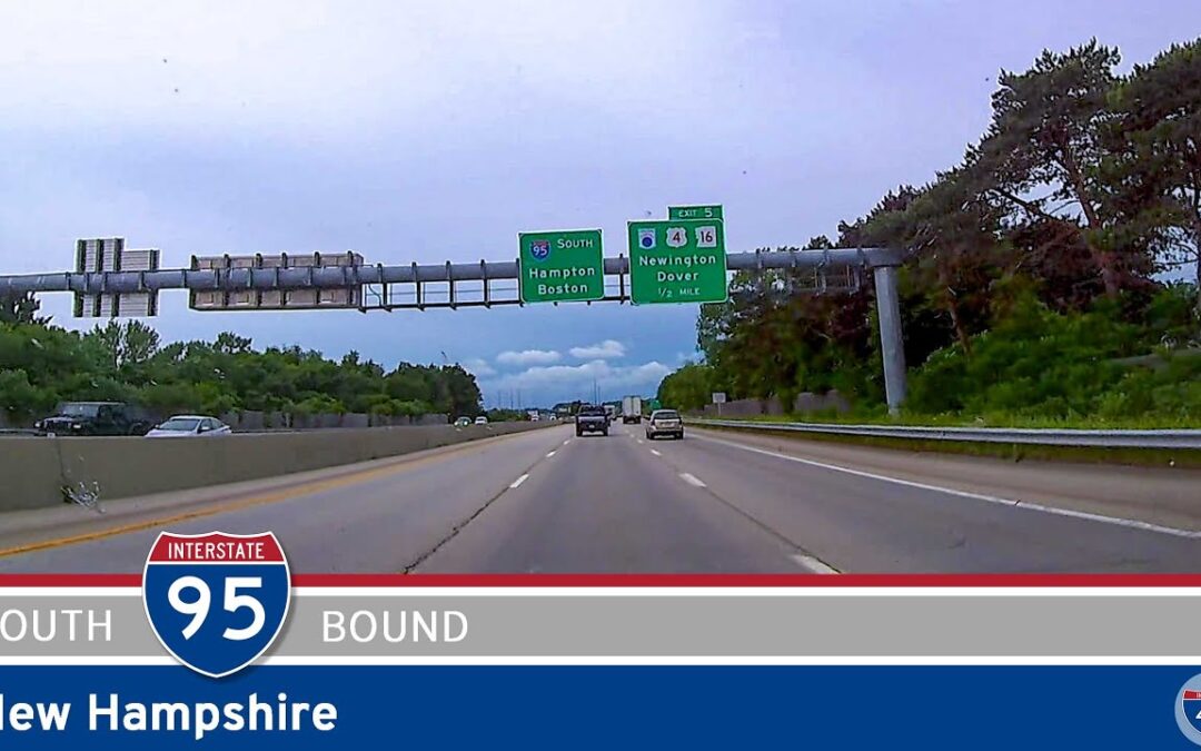 Interstate 95:  Southbound in New Hampshire