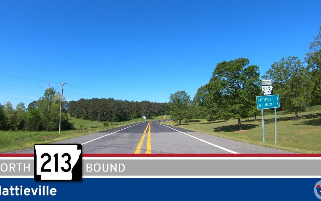Arkansas Highway 213 through Hattieville